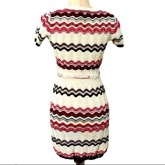 BEAUTIFUL MISSONI White pink and black dress with buttons Size 4 - Picture 2 of 9
